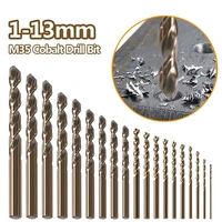 Foret HSS au Cobalt M35 de 1mm à 13mm, pour le perçage de l'acier inoxydable, foret électrique pour le travail des métaux, perceuse manuelle, mandrin 1