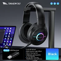 SMAILWOLF L50 Bluetooth Wireless Headset with Three Modes, Gaming Microphone, RGB Light Effect, Sports Headset for Gaming