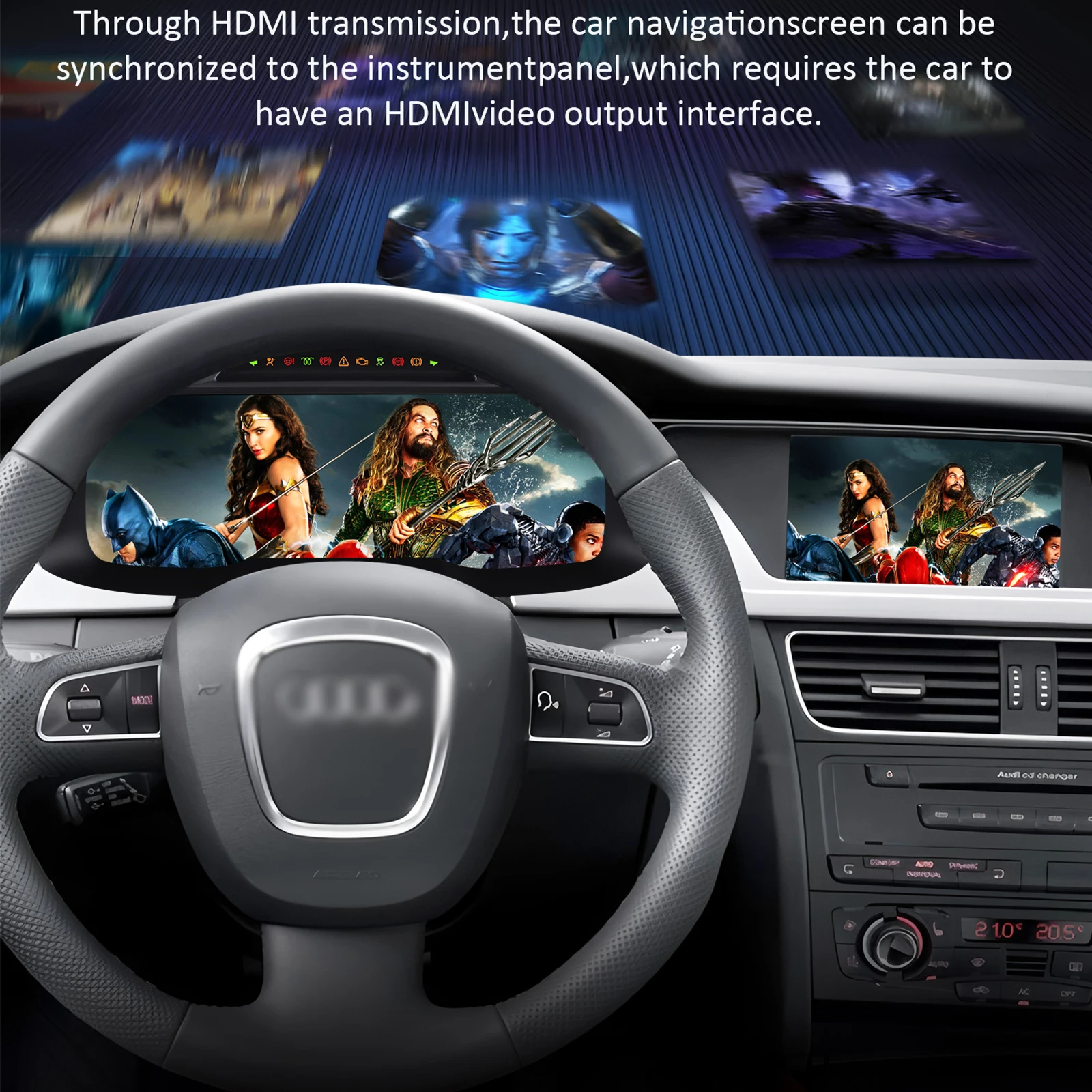 Panel de tablero LCD automático Hizpo 12.3 para Audi Q5 2009-2018, pantalla digital de instrumentos, velocímetro, cabina virtual. 4