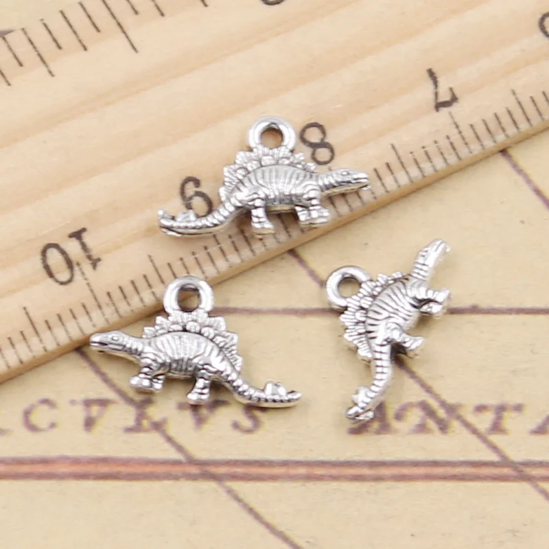 

30pcs Charms Dinosaur Sabertosaurus 9x16mm Tibetan Silver Color Pendants Antique Jewelry Making DIY Handmade Craft