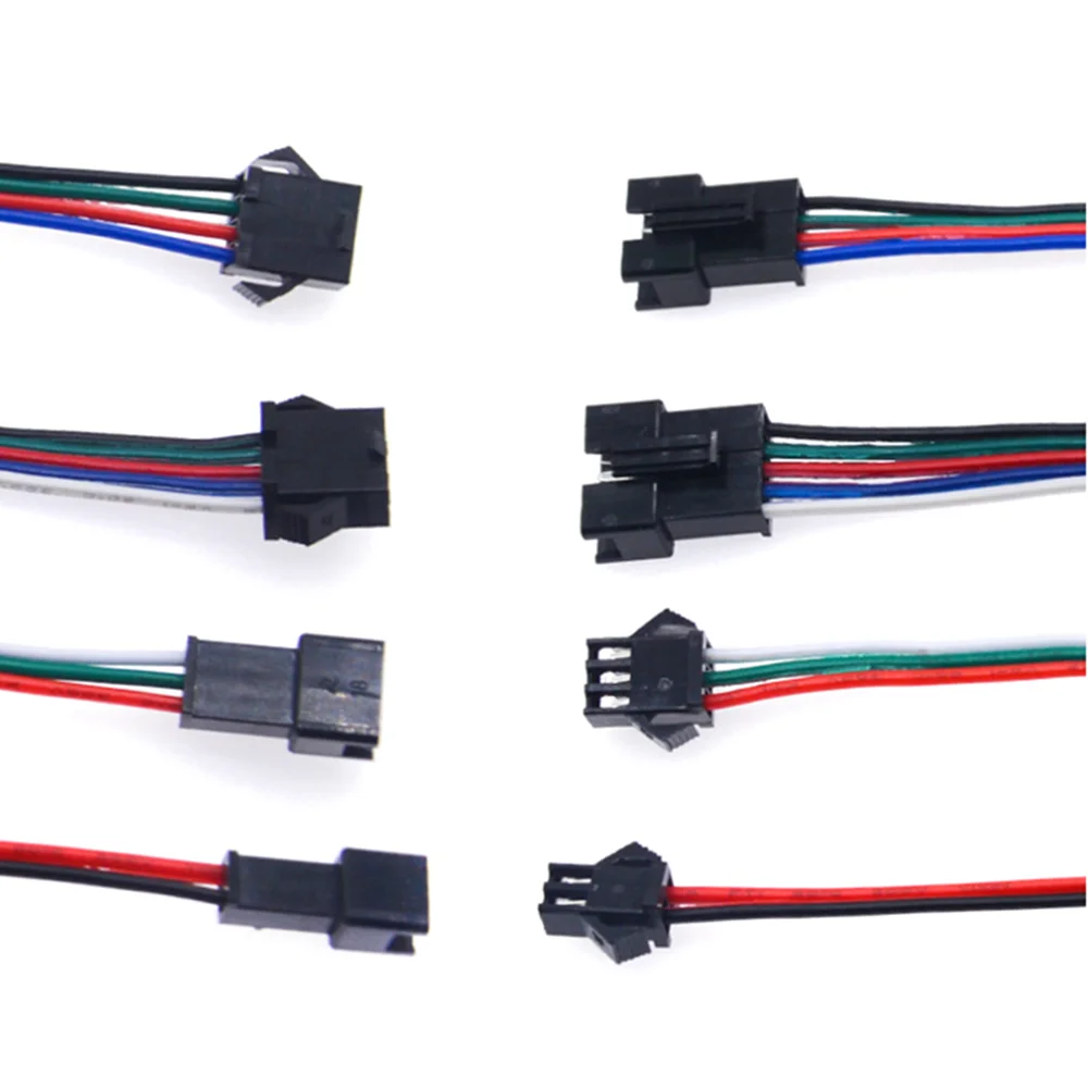 1M 2M 3M 2pin 3pin 4pin ARGB JST SM Plug Extension Male/female Eire Connector Cable for Led Light Driver CCTV flashlight driver board,led lamp driver