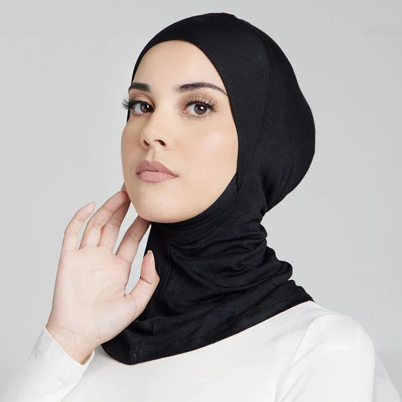 Cotton Muslim Turban Full Cover Islamic Caps Underscarf Inner Women's Hijab Cap Headscarf Long Shawl Wrap Neck Head Bonnet Hat muslim women long tail headscarf bonnet cotton print hijab caps elastic ladies chemo hat turban femme musulman headwraps cap