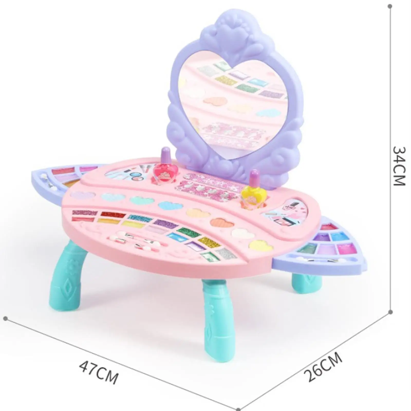 Kids Makeup Kit Makeup Set Pretend Play Toy Mirror Toy Cosmetics Make up Set for 6~12 Years Olds Children Kids Xmas Gifts
