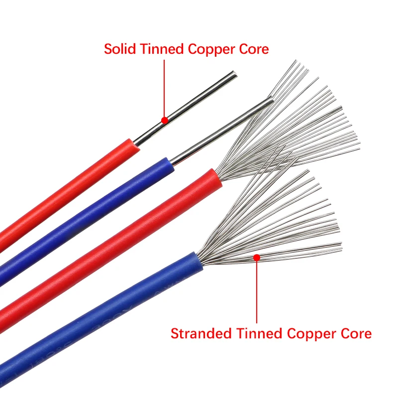 Versatile Tinned Copper LED Cable with PVC Insulation - Solid & Stranded Core