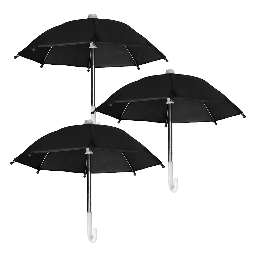 3 Pcs Mini Umbrella Canning Jar Lid Umbrellas for Rain Lids Kids Toys Small Travel