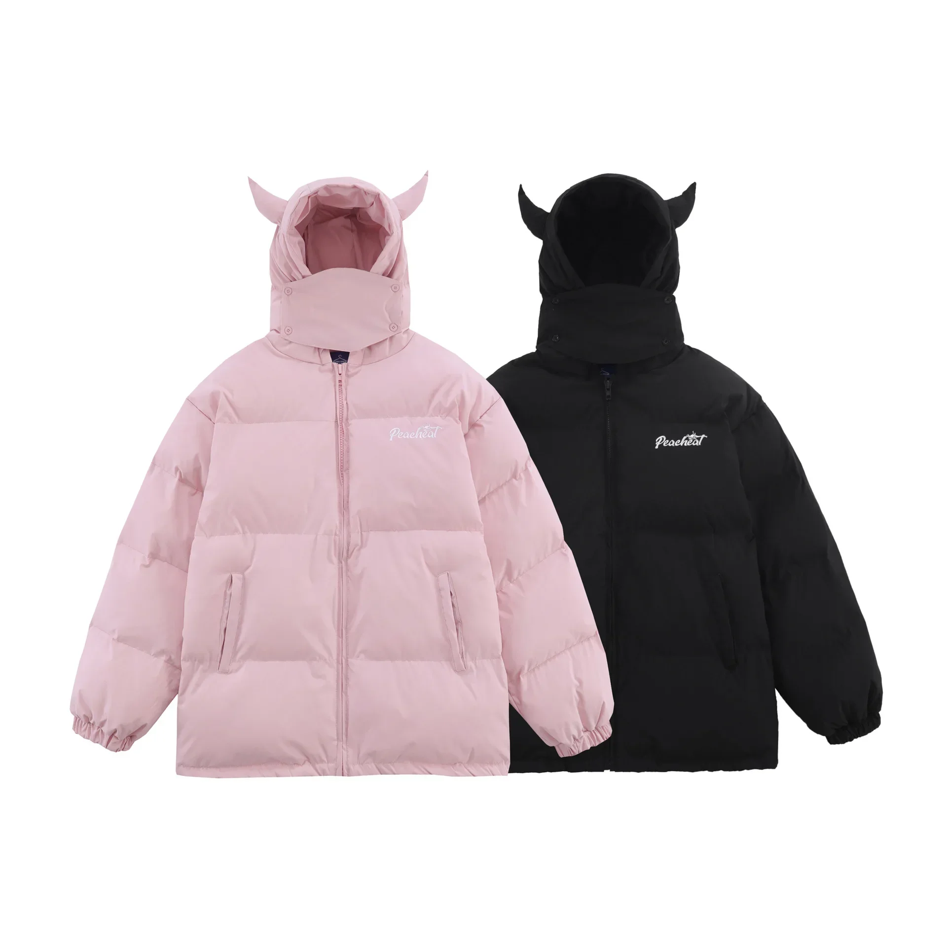 American Style Thickened Cowhide Cotton Down Jacket Men's Winter Hooded Vintage Loose Bread Down Jackets Oversized