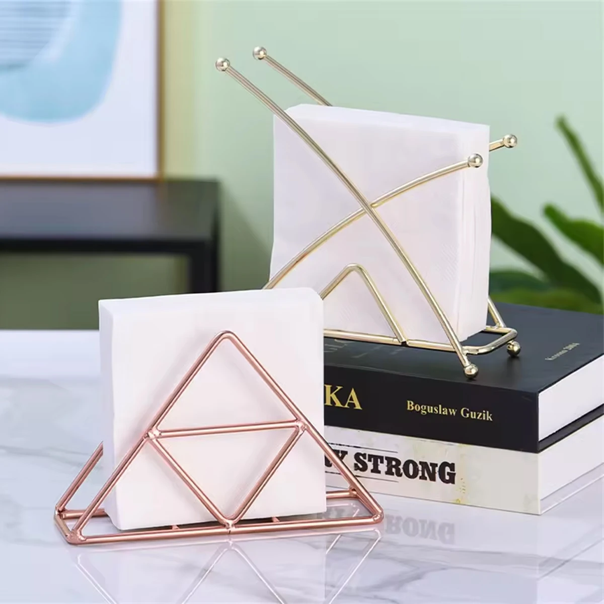 Metal Paper Stand Luxury Retro Home Decor