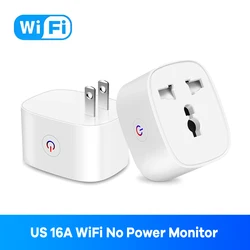 WiFi Smart Plug with Power Monitoring and Voice Control - US 16A No Monitor