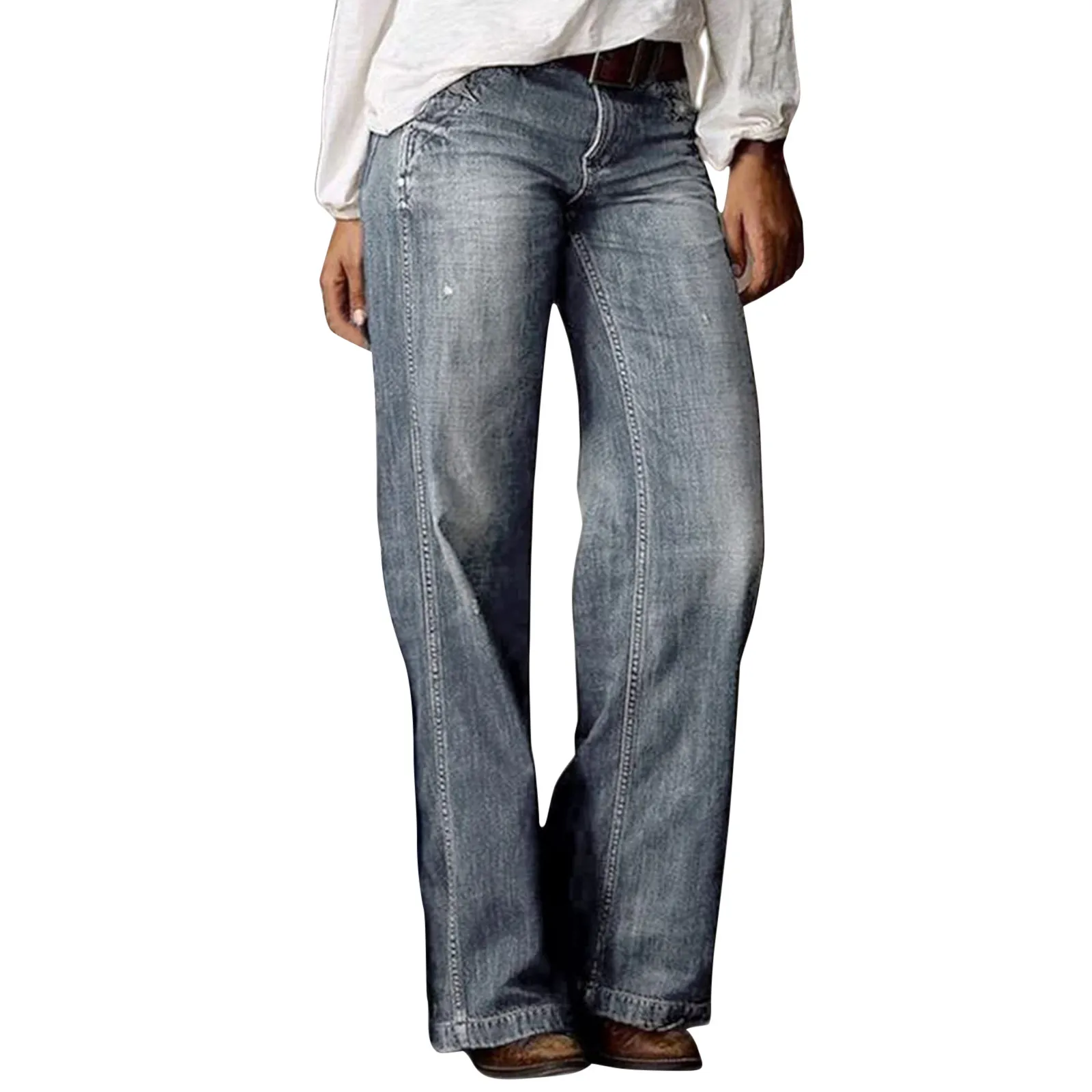 

2023 Wide Leg Pants Vintage High Waist Jeans Woman Boyfriends Women's Jeans Mom Jeans Cowboy Denim Pants Vaqueros Mujer