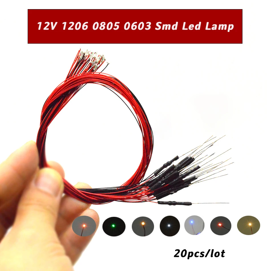 12v 5mm Flat Top Pre-Wired LED Orange Amber Ultra Bright
