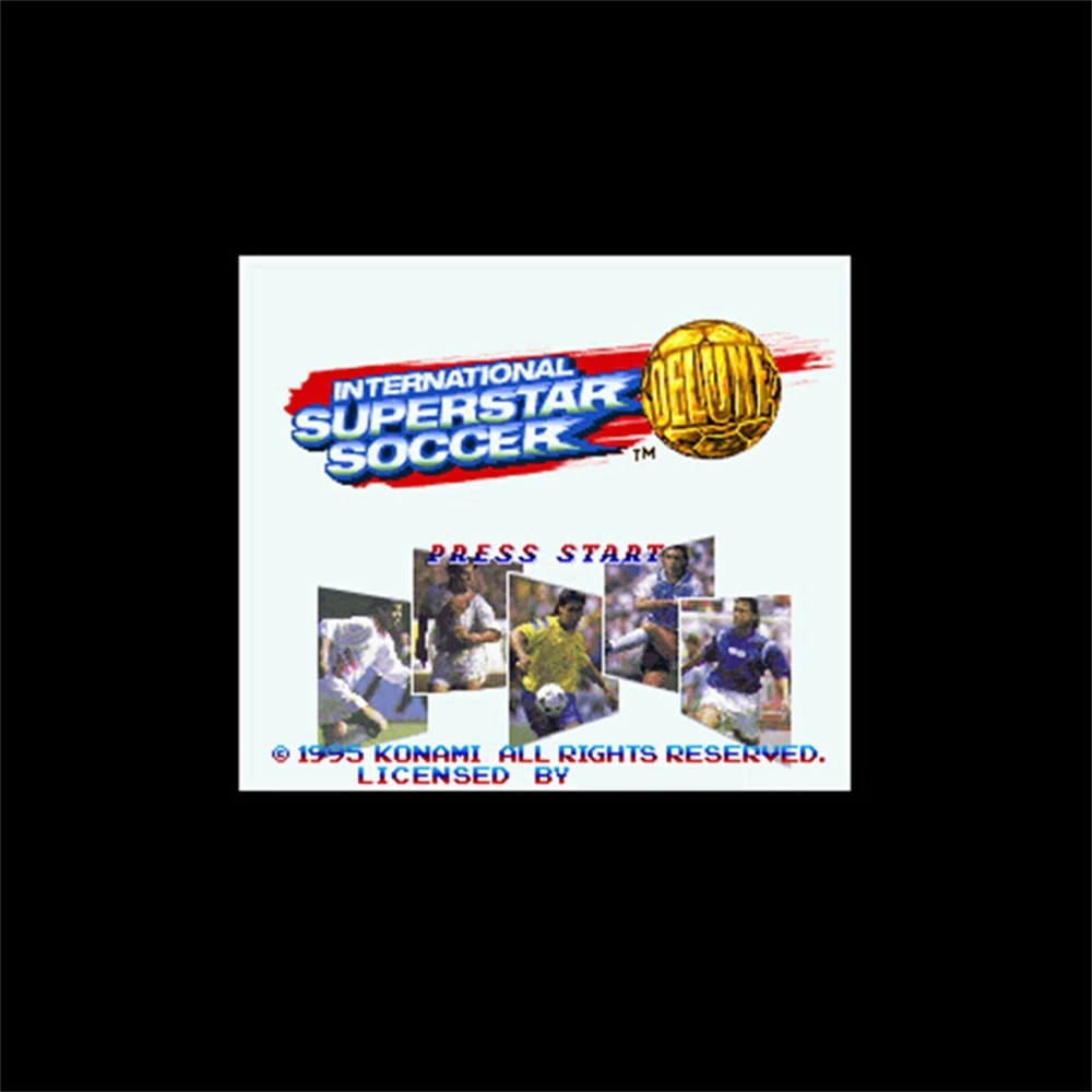 International Superstar Soccer Deluxe Ntsc Versione 16 Bit 46 Pin Big Grey Game Card Per Giocatori Di Gioco Usa