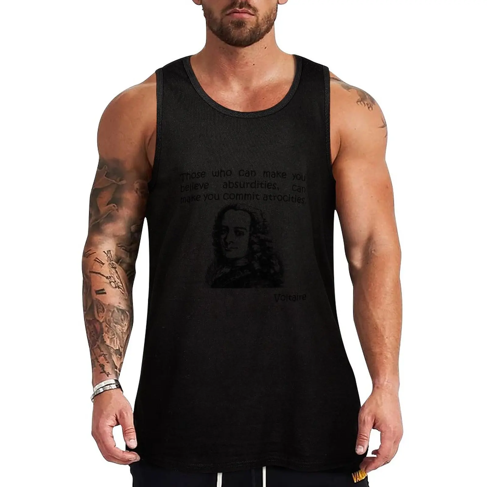 

New Voltaire Absurdities Tank Top Men's clothes luxury style t-shirts for men