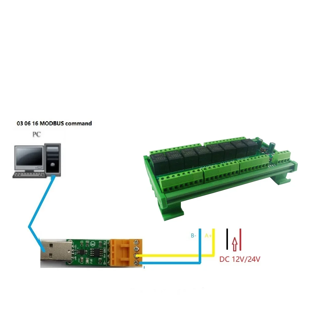 RS485 Modbus RTU PLC IO 확장 보드 8DO-4DI-8AI 4DO-2DI-3AI 4-20MA 0-10V 아날로그 전류 전압 수집기 NPN/PNP DIO