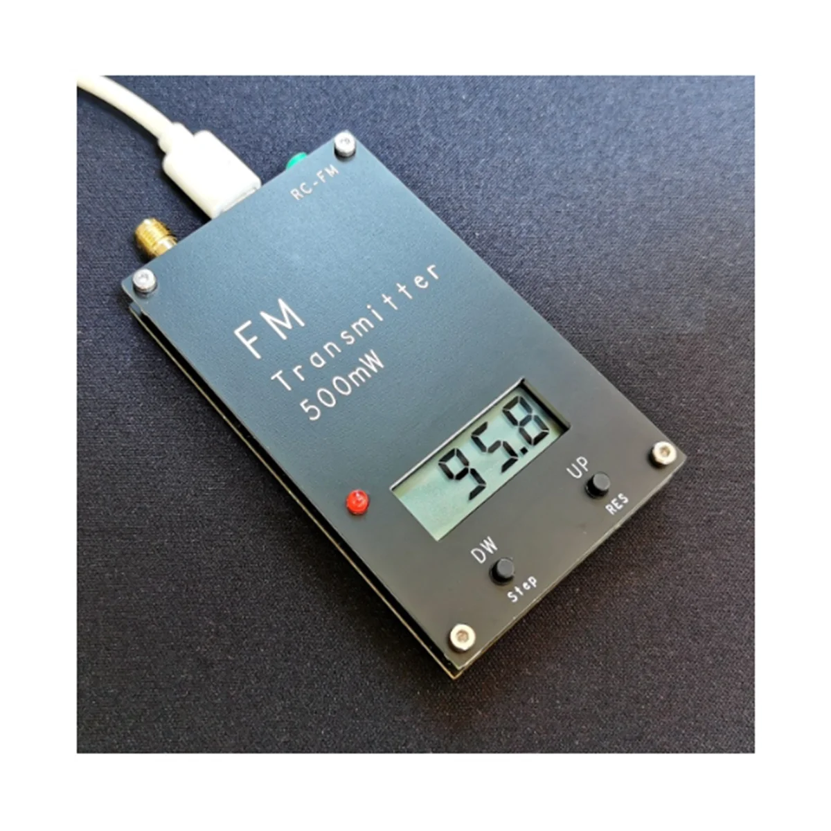 

2000M 0.5W FM Transmitter Stereo Digital LED Display Frequency 88M-108MHz for Campus Radio DSP Radio Broadcast
