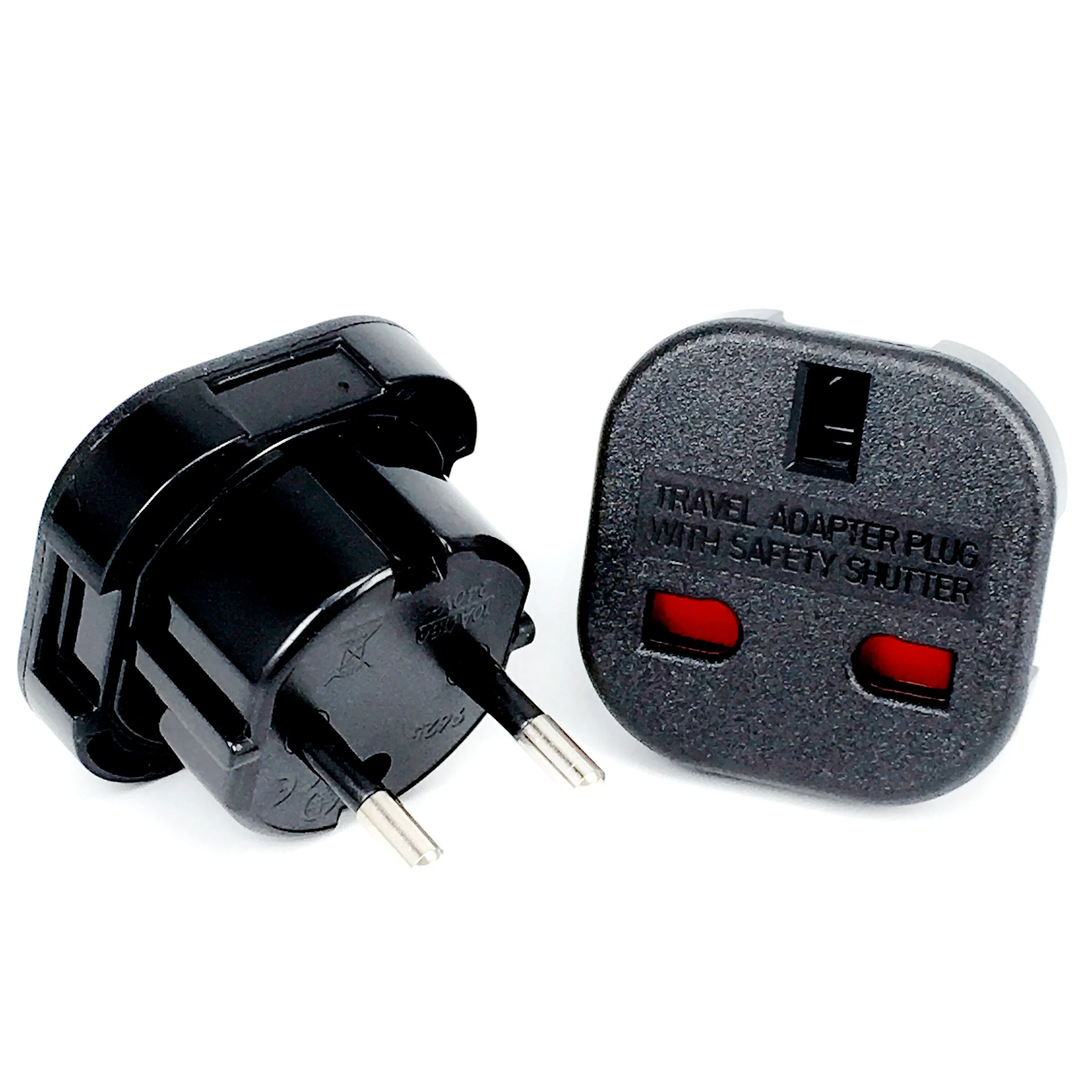 Travel UK To EU 240V Adapters Euro Plug AC Power Charger Adapter Converter Socket 1PCS