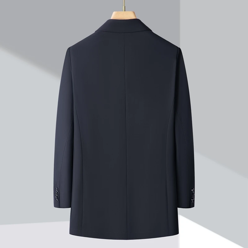 Men Trench Coat Autumn Casual Fashion Business British Girdling Length Jacket Trend Versatile Slim Male Suit Top Streetwear New