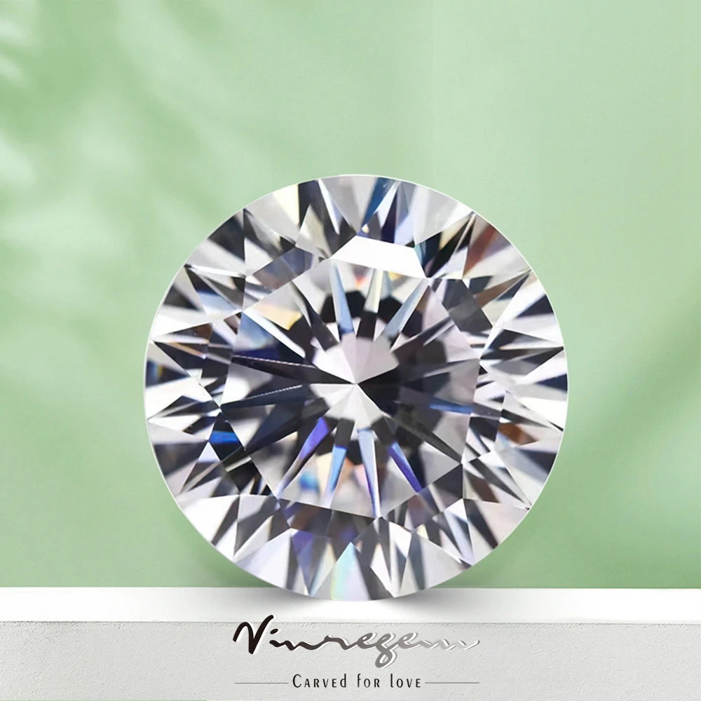 Vinregem Real 3EX Round Cut 11MM VVS1 GRA Loose Moissanite Gemstone 100% Diamond Tested DIY Jewelry Factory Source Wholesale