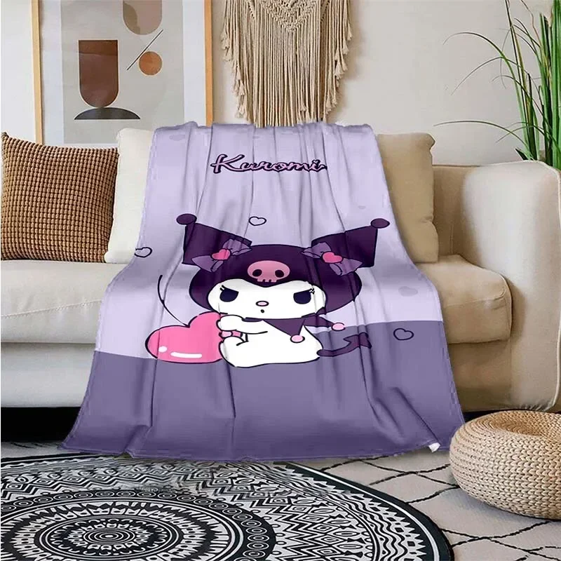 thumbnail image 1 of Manta con patrón de dibujos animados Kuromis, manta ligera para sala de estar, dormitorio, habitación de niños, manta cálida, regalo de Navidad, 1 of 5