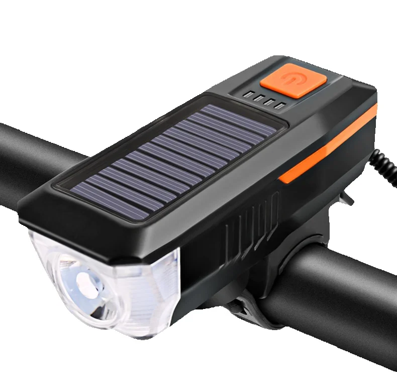 Velosipēdu saules enerģijas signāltaures, USB uzlādējami priekšējie lukturi, velosipēdi, spēcīgas gaismas lukturīši, riteņbraukšanas aprīkojums_voghion.com