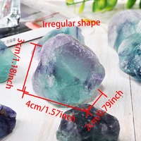 Minorganisateur de cristal de fluorite de document naturel, spécimen de roche de paysage, napdécoratif en vrac, forme irrégulière, pierre brute, décoration d'intérieur 2