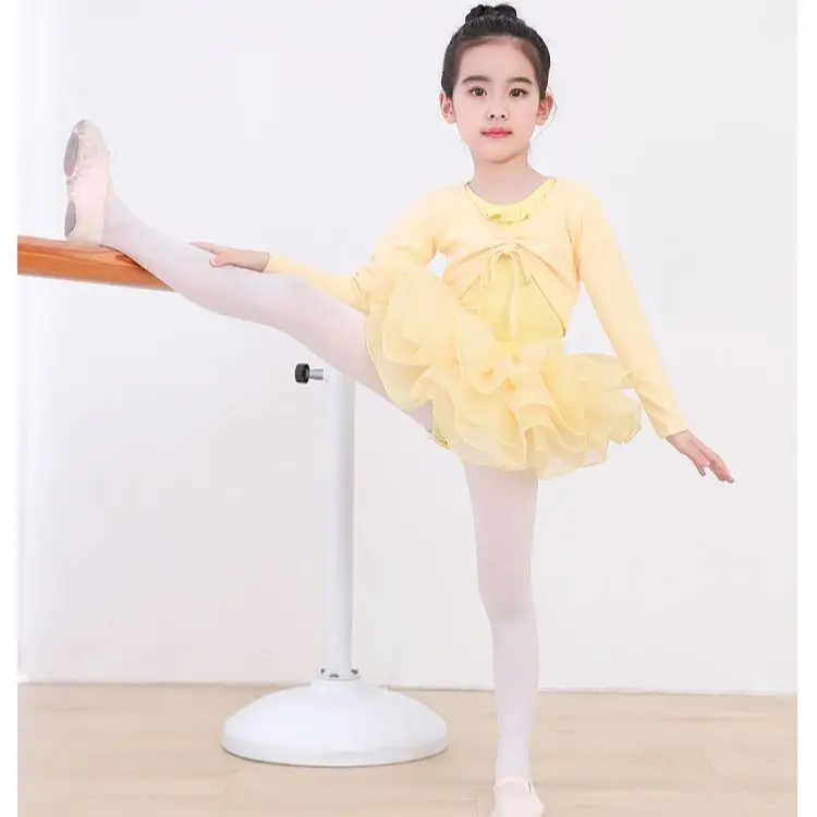 Girls Ballet Coat Long Sleeve Wrap Top Dance Shrug Sweater