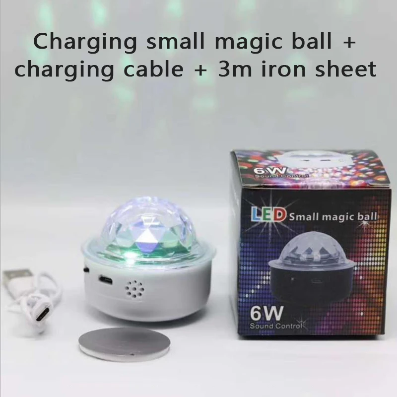Mini LED Stage Light RGB Color 3W Portable Car Stage Light for Disco Family Party Holiday Effect Recharge Laser Light