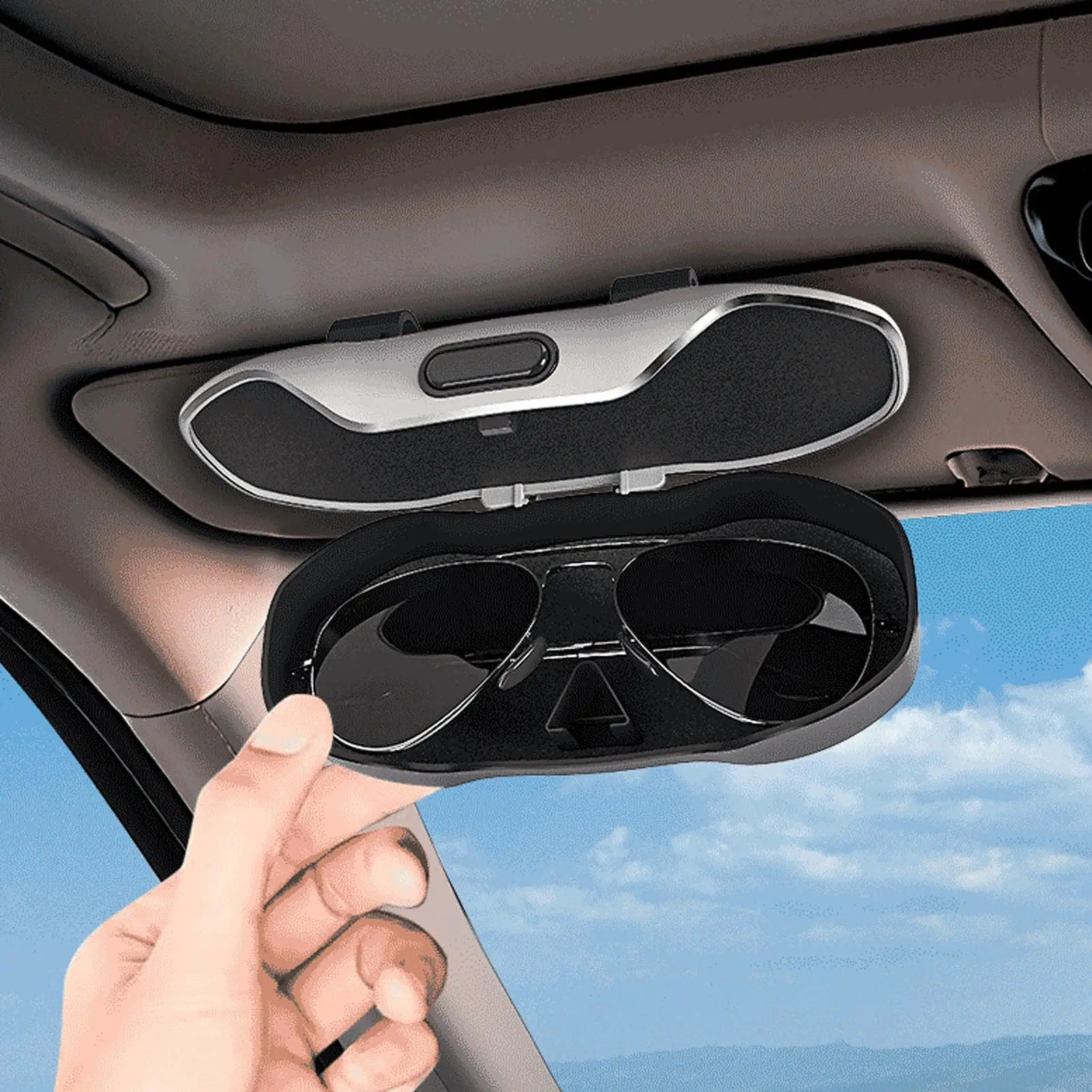 선글라스 바이저 홀더 자동차 안경 홀더 슬리브 보호대 안경 주최자 여행용 휴대용 해변 운전 매일 사용