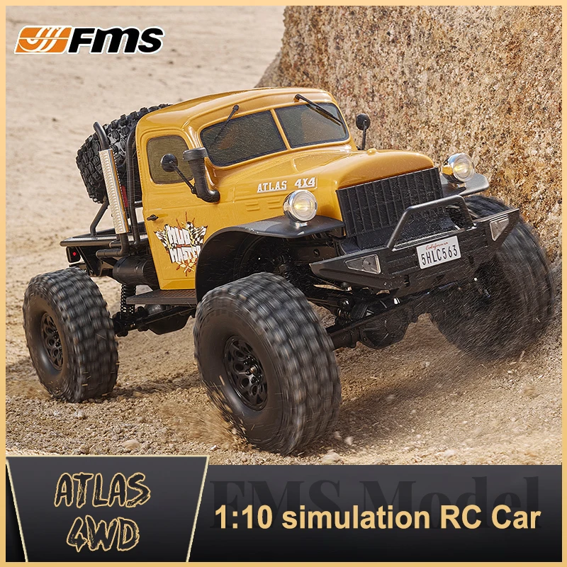 Модель Fms 1/10 Atlas 4x4 модель подъема модель автомобиля на радиоуправлении модель автомобиля 4wd электрический автомобиль как настоящая машина 2s внедорожник