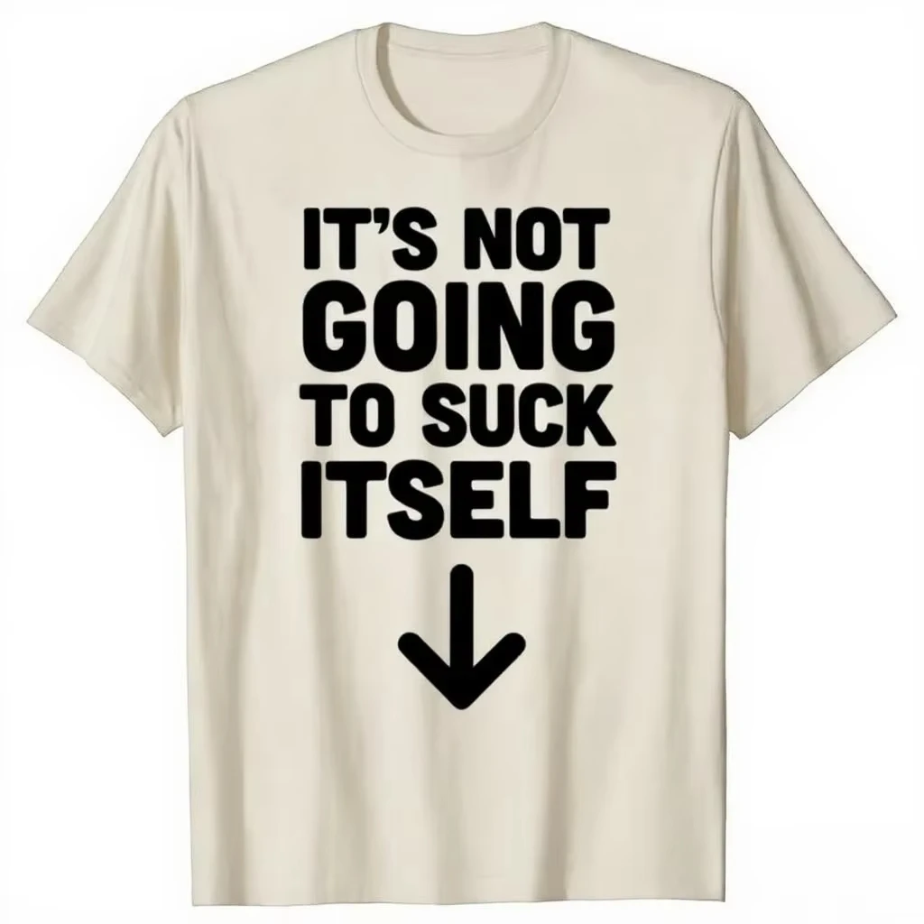 Es ist interessant, dass es sich nicht von alleine ansaugt. Erwachsenenhumor Retro-Humor Streetwear T-Shirt Kurzarm Damen T-Shirt