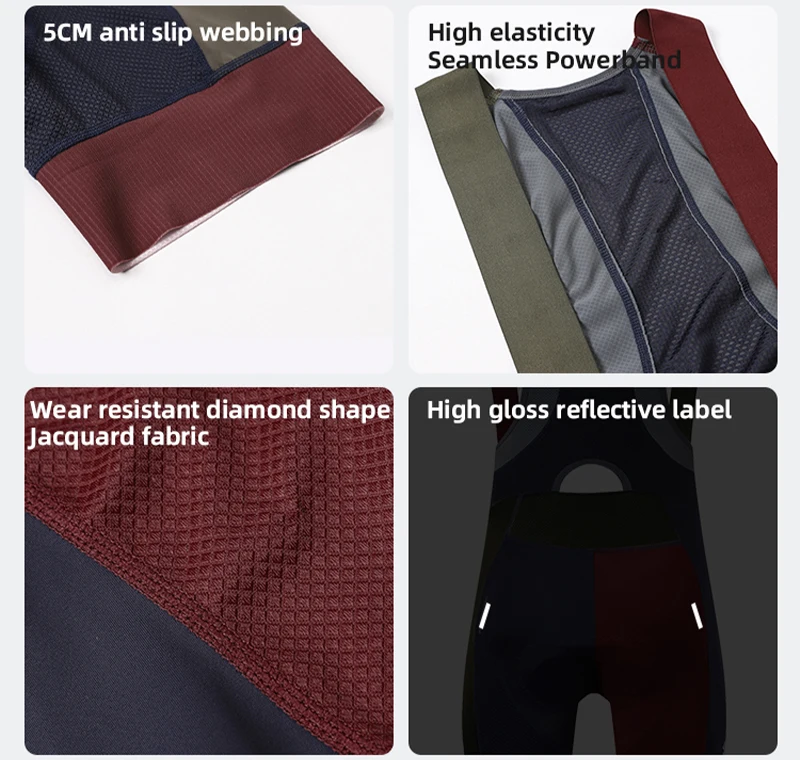 YKYWBIKE 2026 8 Stunden Herren Radsport-Trägerhose mit Belgien-Polsterung Sommer Rennrad-Trägerhose Fahrradshorts Radsportbekleidung – Detail 8