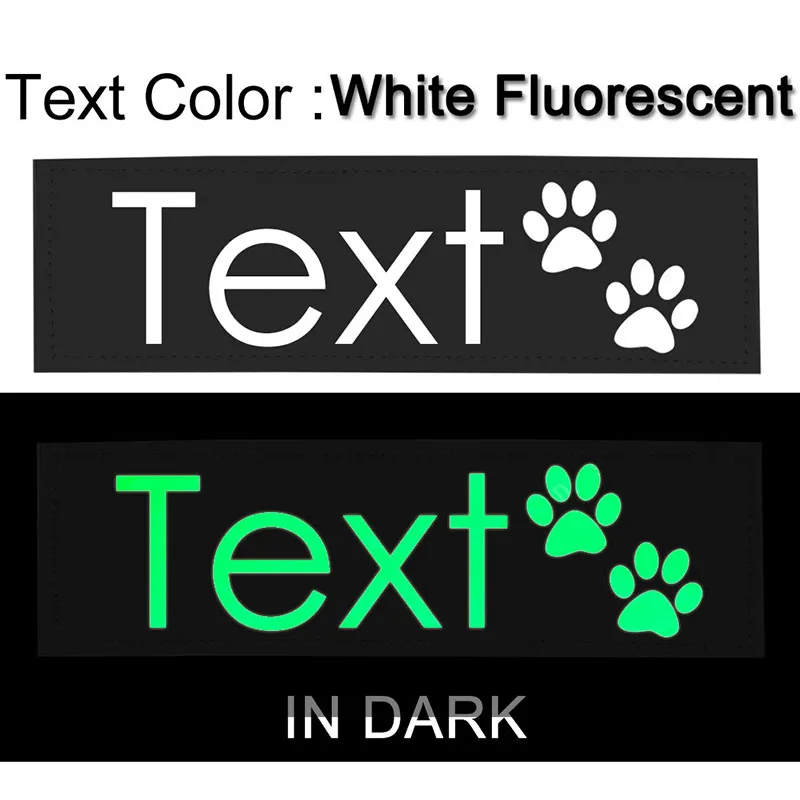 Pet ID Tags Personalized Reflective Pet Harness Label Collar Tag Fluorescence ID Name Cat Label Sticker DIY 2 PCS