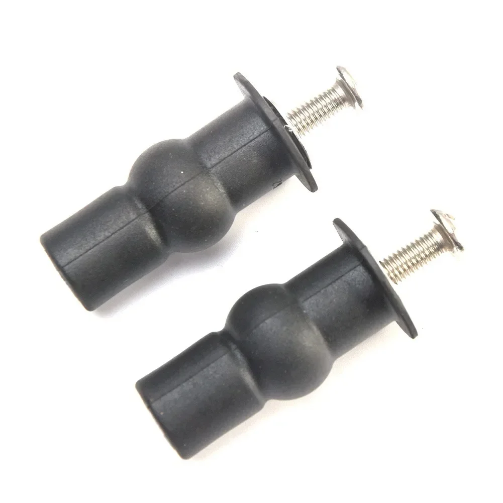 2pcs Black Fixing Nut Expansion Screw Screw Hinge With Thread Rubber Sleeve Stainless Steel Toilet Seat Top Universal Household