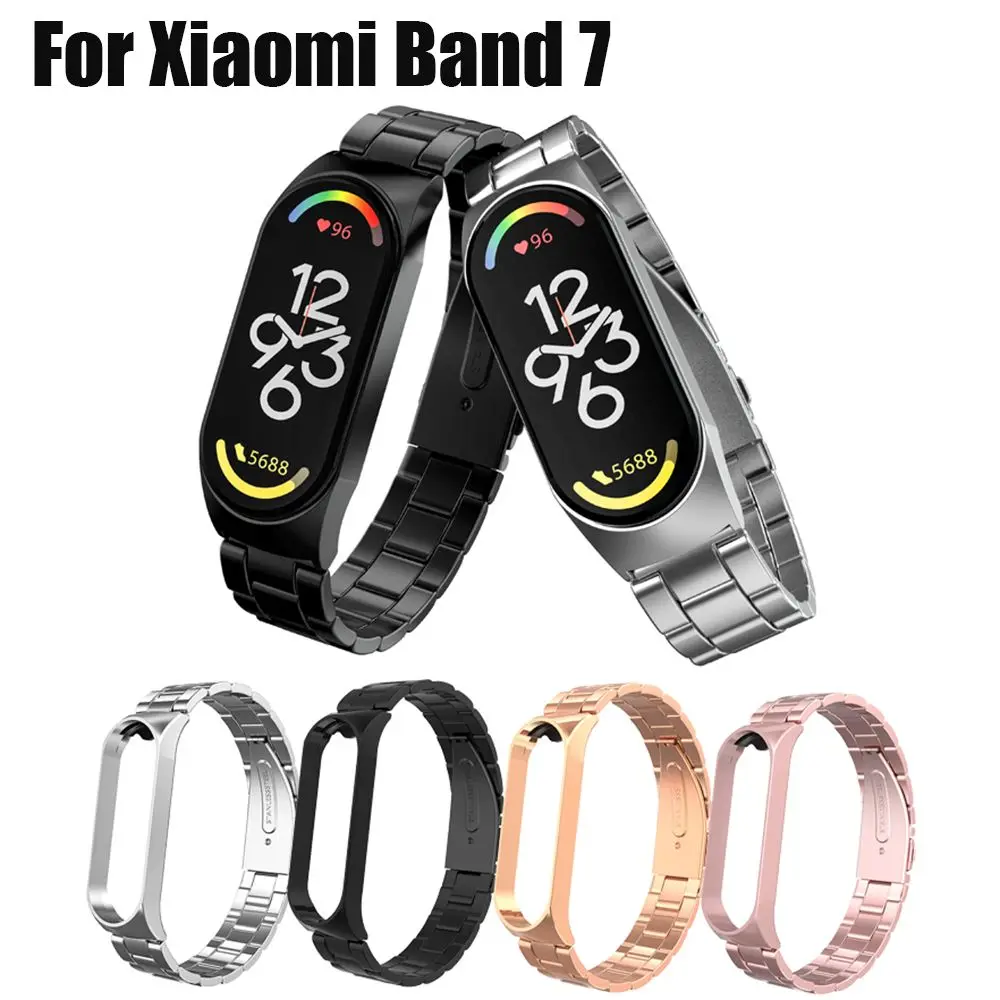 

Ремешок из нержавеющей стали для Xiaomi Band 7, сменный металлический браслет для смарт-часов Xiaomi Band 7