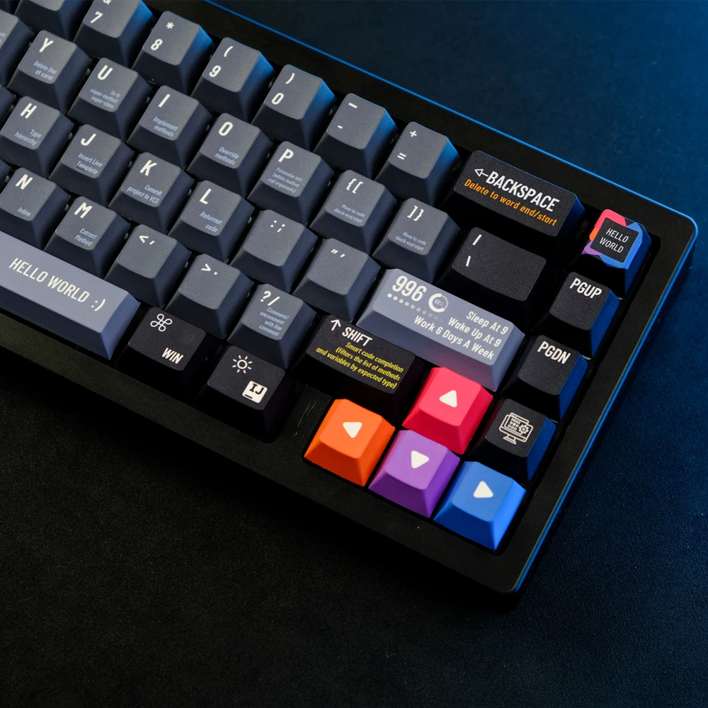 PBT 키캡 129 키 프로그래머 Keycap 만화 Keycaps 염료 승화 체리 프로파일 Keycap 기계식 키보드 MX