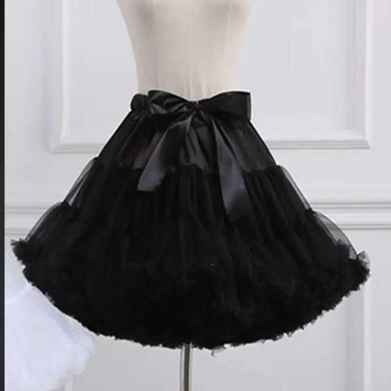 Women Cosplay Petticoat A-Line Skirt Tulle Ballet Dance Pettiskirts with/no Big Bowknot Multi-Layer Underskirt for Cosplay Party