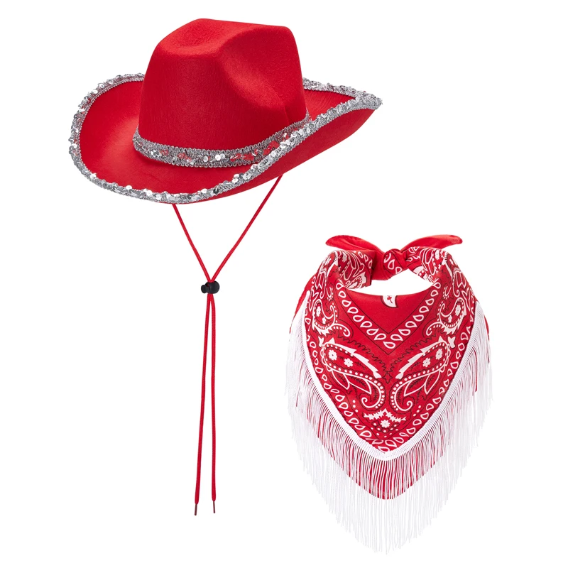 Cowboy Hats Cowgirl Hats Women Rhinestone Cowboy Hats Wide Brim Western Furry Cowgirl Hat Party Supplies Outdoor Sun Protection for Hiking Camping Riding