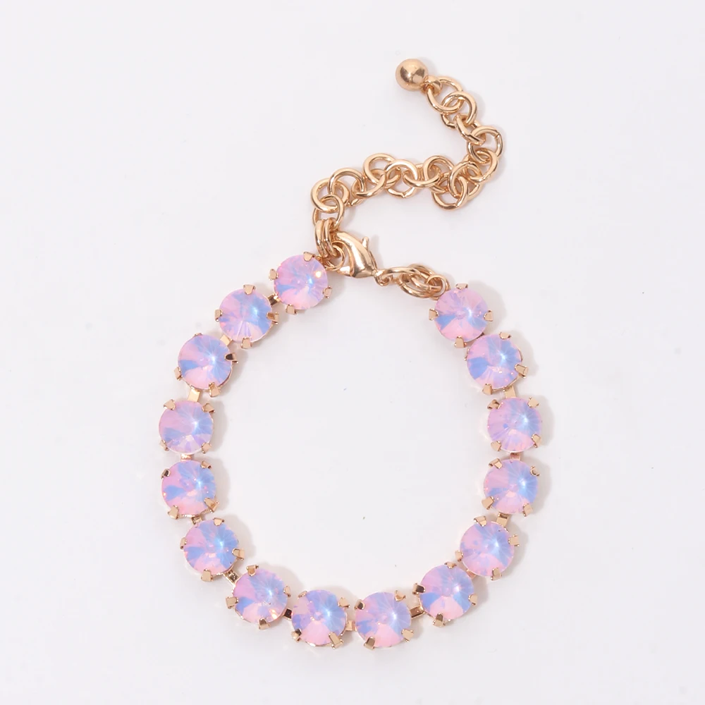 BEUTIFOR Strassperlen, bunte Kristall-Halskette für Damen, handgefertigt, Krallenfassung, Zirkonia-Halsband, Zubehör – Detail 19