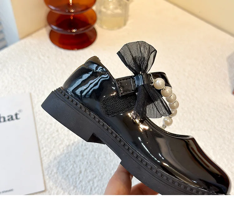Mädchen Frühling Herbst Neue PU Leder Schuhe Weiche Sohle Nicht-slip Prinzessin Quadratischen Mund Schule Student Loafer Schuhe Größe 26-36 – Detail 14