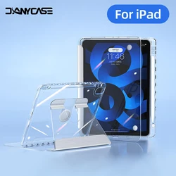 360° Rotation Transparent Tablet Case with Stand for iPad Air Air2 9.7