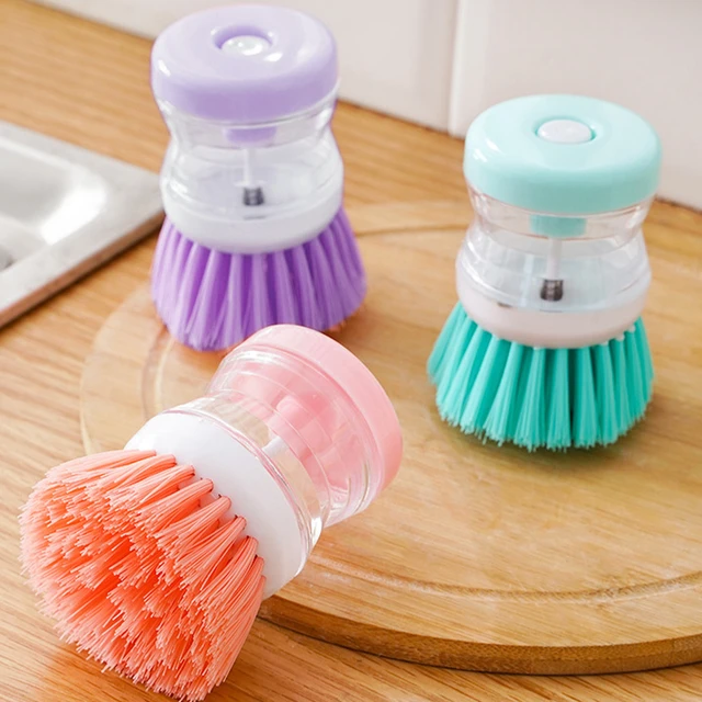 Kitchen Wash Pot Dish Brush Liquid Soap Dispenser Handheld Cleaning Brushes  Scrubber Household Cleaning Accessories Tool - AliExpress