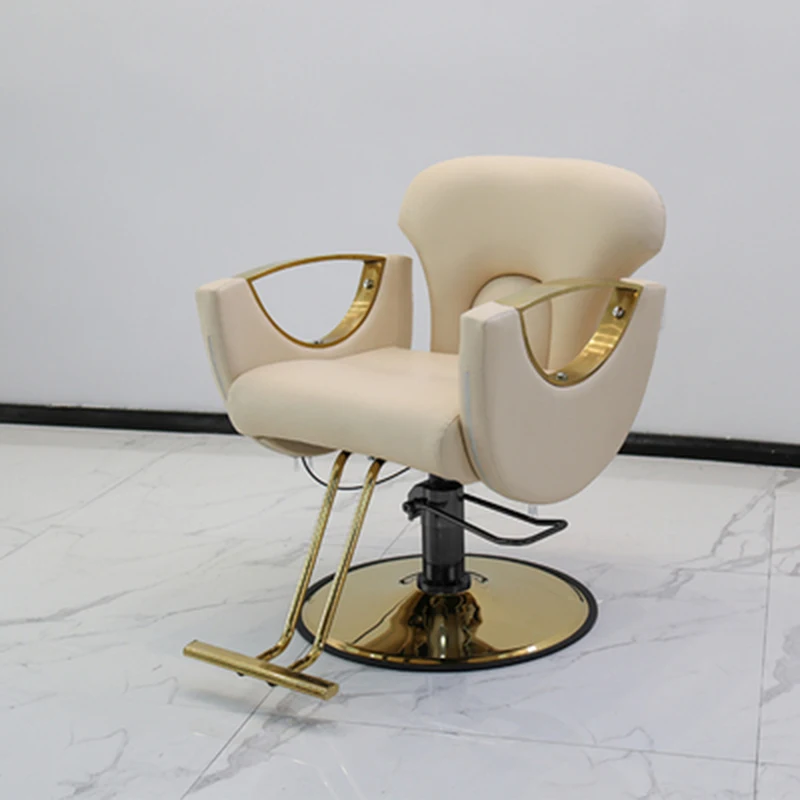

Comfortable white hair salon chair, beauty salon, cosmetics, makeup salon chair, stylist Silla Barberia, luxury furniture