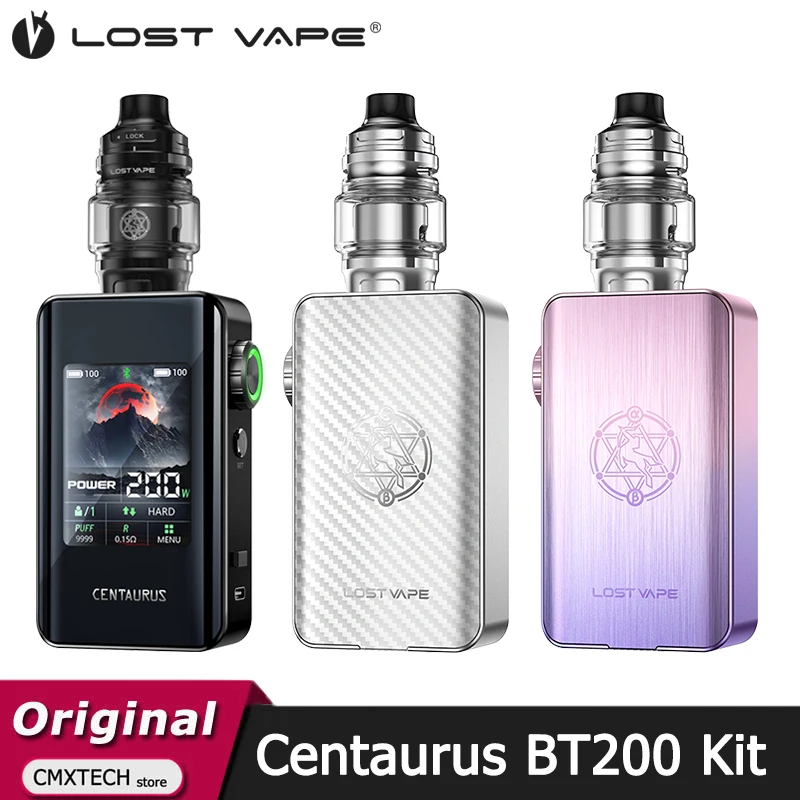 Original Lost Vape Centaurus BT200 Kit 200W Box MOD Vaper with 5ml Centaurus Sub Ohm V2 Tank Fit UB Max Coil E Cigarette Vaping