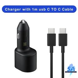 High - Power Dual USB Car Charger with Super Fast Charging 60W - Charger with cable
