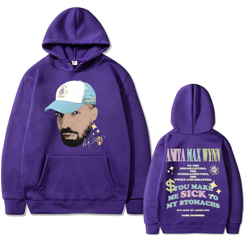 Rapper Drake Anita Max Wynn Graphic Print Hoodie Unisex Funny Meme Hoodies Men Women Hip Hop Trend Sweatshirt Male Streetwear
