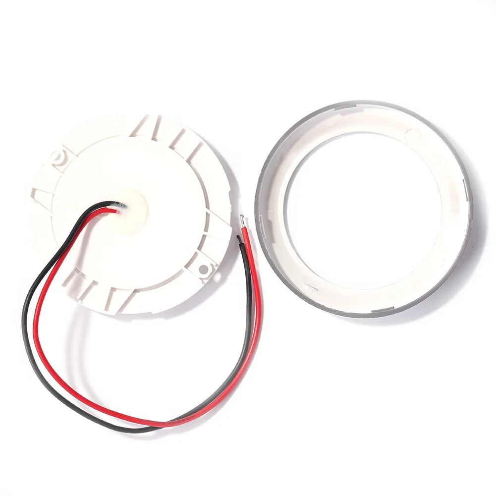 12V Car Interior Roof Ceiling Lights Round Shape 24 SMT LED Panel RV Ceiling Lamp 200LM IP65 Waterproof for Boat Camping Trailer