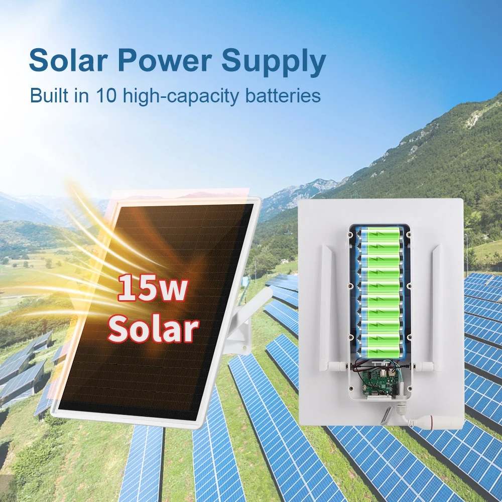 Répéteur WiFi Solaire – Panneau 15W, Batterie 20000 MAh – Portée 100m, Double Bande 2.4/5 GHz – Étanche IP66