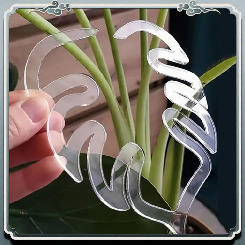 Durable 6PCS Turtle Shell Bamboo Clamp, Plant Grapple, Plant Stakes For Indoor Plants, Keeps Plants Growing Vertical