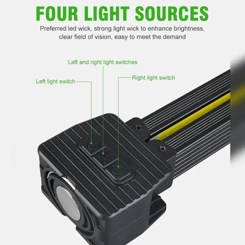 Camping Magnetic Light for tent Portable Magnet Led Posing Lamps Waterproof For Gym 7-grades Rechargeable 180 Degree Folding