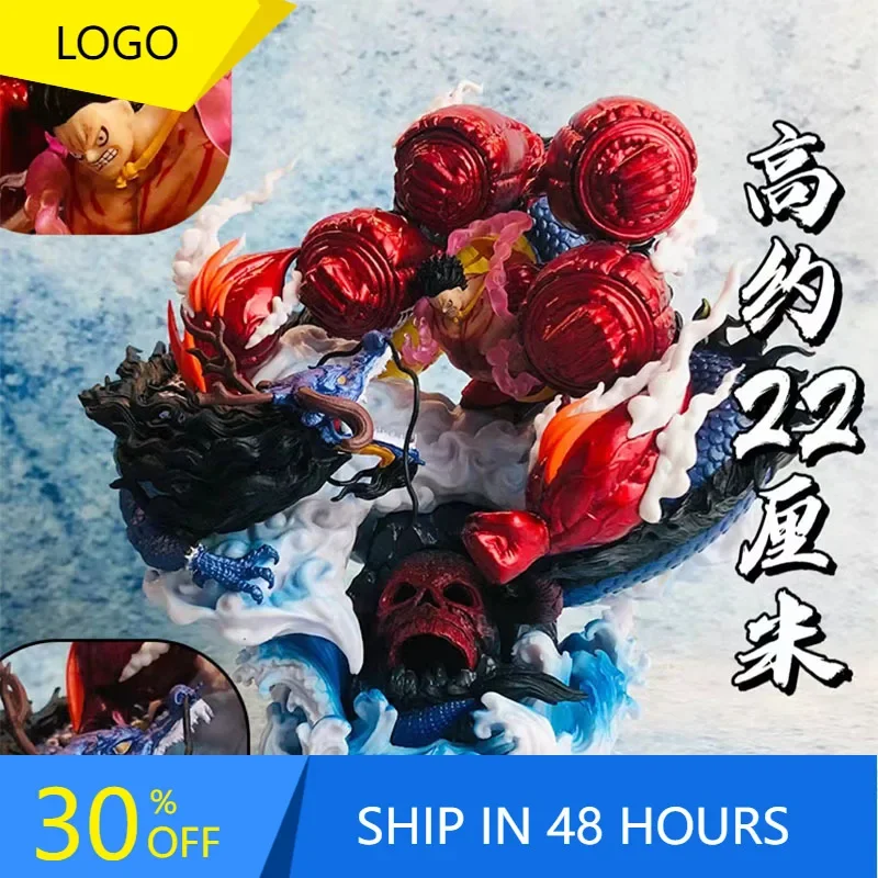 

One Piece Luffy VS Kaido 22cm Pvc GK Final Battle Figure Hell Zoro Trendy Animation Peripheral Model Ornaments Children Toys