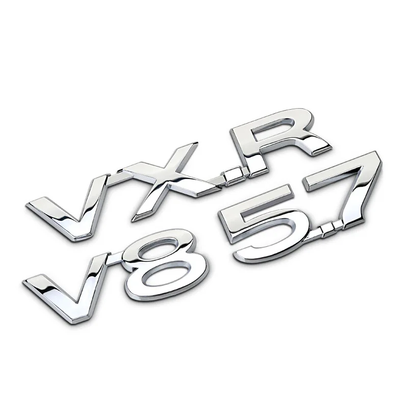 

3D металлический Серебряный Логотип VRX V8 5,7 эмблема автомобиля для Toyota Rand Kuluze VRX V8 5,7 наклейка аксессуары